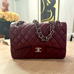 Inspired Authentic Lambskin leather Jumbo bag